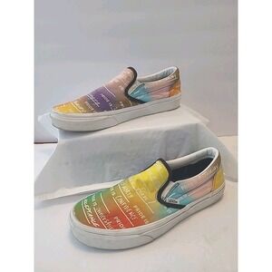 Vans Pride‎ Is Rainbow Slip On Shoes Mens 7.5 Womens Size 9 LGBTQ